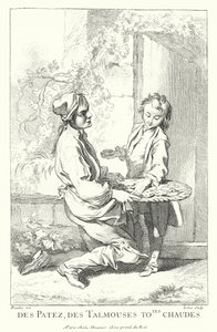 Pastry Seller (engraving) by Francois (after) Boucher