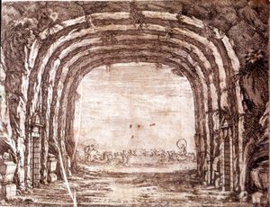 The Wedding of Peleus and Thetis, set design by Giacomo Torelli by Francois (after) Francart