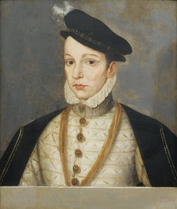 Portrait of King Charles IX of France by Francois (school of) Clouet