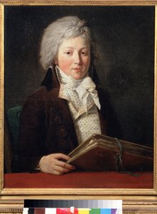 Portrait of a Young Man Holding a Folder with Drawings