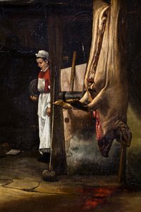The Pig or Interior of a Yard with a Skinned Pig