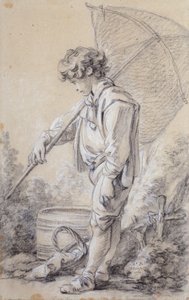 A Boy Holding a Net