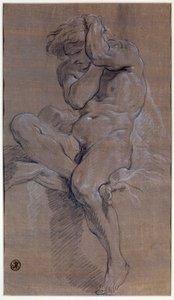 Academy of a Seated Nude Man
