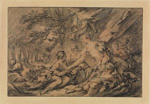 Diana Resting with Her Nymphs in the Forest by François Boucher