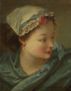 Head of a Young Woman by François Boucher