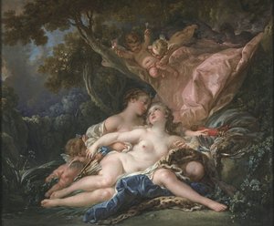 Jupiter in the Guise of Diana, and the Nymph Callisto by François Boucher