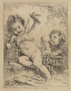 The Caged Dove by François Boucher