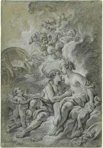 Venus Leaning on Her Dear Adonis by François Boucher
