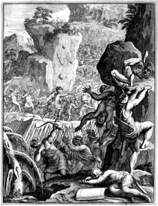 Forces under Alaric I, King of the Visigoths, in battle