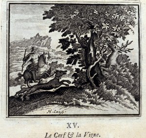 The Stag and the Vine (Illustration by François Chauveau) by Francois Chauveau