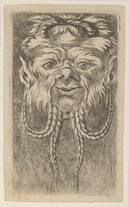 Satyr Mask with Overlapping Horns and Four Braided Strands of Beard by Francois Chauveau