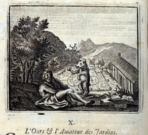 The Bear and the Garden Amateur (Illustration by François Chauveau) by Francois Chauveau