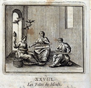 The Daughters of Minyas. Fables by Jean de La Fontaine. Illustration by François Chauveau. Edition of 1728. by Francois Chauveau