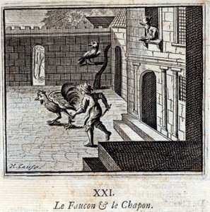 The Falcon and the Capon (Illustration by François Chauveau)