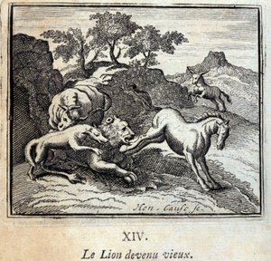 The Lion Turned Old by Francois Chauveau