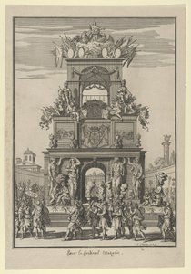Triumphal arch erected in honor of Cardinal Mazarin after the Treaty of the Pyrenees, ca. 1664-65