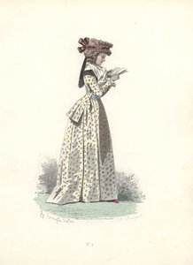 Woman reading a book, era of Marie Antoinette
