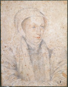 Portrait of Marie Stuart Agee, Queen of France and Scotland (detail) by François Clouet