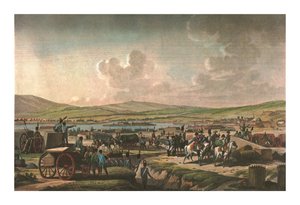 Napoleon visiting the siege works at Danzig led by Marshal Lefebvre, 9 May 1807, c1850 by Francois Dequevauviller