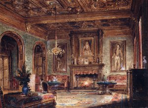 The Salon at the Chateau de Marchais by Francois Edme Ricois