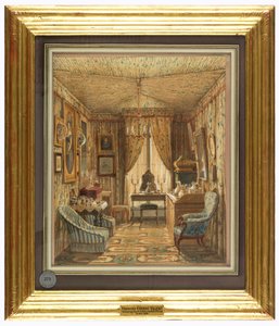 Drawing, Interior of a Dressing Room with Tented Ceiling by Francois Etienne Villeret