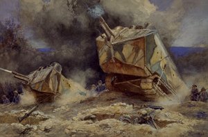 Attack on infantry and tanks in Saint Chamond, July 1918