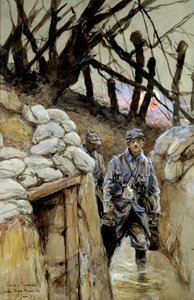 World War I: A Soldier of Soup Corvee in the Trench Notre-Dame-de-Lorette 28/06/1915