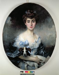 Young Woman with a Dog