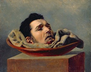Guillotined Head of a Parricide Executed at Puy by Francois Gabriel de Becdelievre