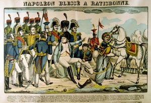 Napoleon injured at Ratisbon, April 1809 by Francois Georgin