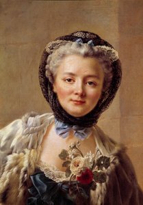 Portrait of Madame Drouais, nee Anne Francoise Dore (1732-1815) by Francois Hubert Drouais