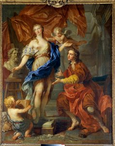 Pygmalion seeing his animated statue - Painting by Francois Le Moyne (1688-1737) 1729