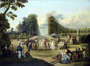 Ball in the Tivoli Gardens, Paris by Francois Louis Joseph Watteau