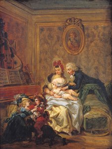 The Satisfaction of Marriage or, The Happy Family by Francois Louis Joseph Watteau