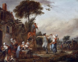 Village Party by Francois Louis Joseph Watteau