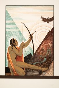 Heracles shooting the Eagle, from Prometheus Bound by Aeschylus, pub. 1941