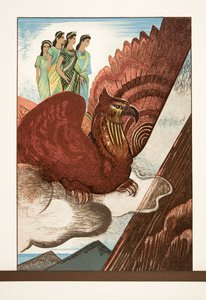 Illustration from Prometheus Bound by Aeschylus, pub. 1941 by Francois Louis Schmied