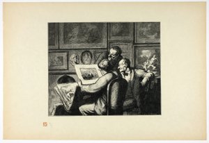 The Print Lovers, from Unique Edition of Thirty-Six Woodcuts by Francois Louis Schmied