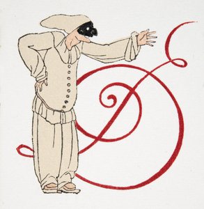 Letter D, from Personages de Comedie, pub. 1922 by Francois Louis Schmied