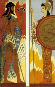 The Odyssey by Homer: The Gods Poseidon and Athena, engraved by Theo Schmied, 1930-33