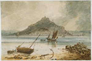 Mont St Michel, 1802 by Francois Louis Thomas Francia