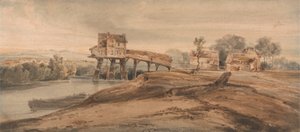The Watermill Above the Bridge at Charenton by Francois Louis Thomas Francia