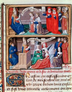 Council of Clermont (1095): preaching of the First Crusade by Urbain II - Excommunication by Pope Urban II of Philip I, King of France and Bertrade of Montfort in 1095 - Pope Urbain III addresses four young women