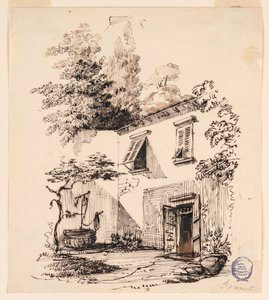 Courtyard of a House by Francois Marius Granet