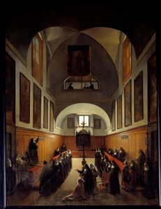 Taking clothes of a young girl from Albano in the choir of the convent of St. Clair in Rome