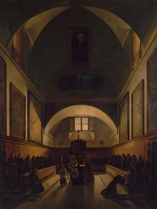The Choir of the Capuchin Church in Rome, 1814-15 by Francois Marius Granet