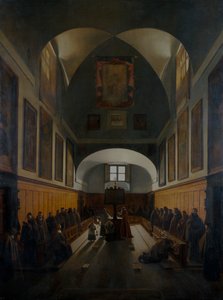 The Choir of the Capuchin Church, Rome by Francois Marius Granet