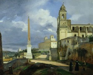 Trinita dei Monti and the Villa Medici, Rome by Francois Marius Granet
