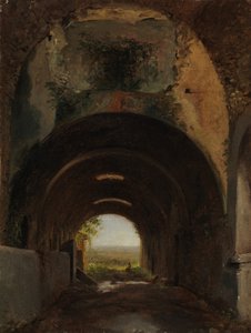 View in the Stables of the Villa of Maecenas, Tivoli by Francois Marius Granet