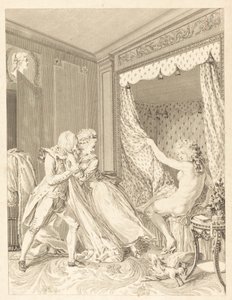 The Indiscreet by Francois Nicolas Barthelemy Dequevauviller after Antoine Borel